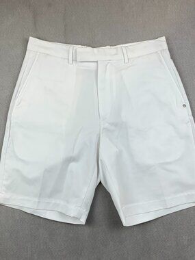 RLX Ralph Lauren Mens Shorts 32 White Classic Fit Chino 10" Inseam Golf Preppy